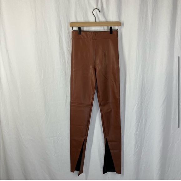 Alix NYC Carlisle Faux Leather Split Hem Pant - Picture 3 of 11
